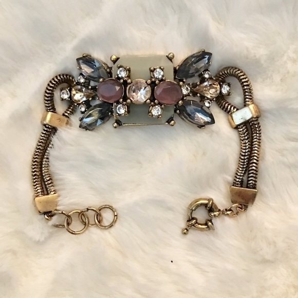 Retro Style Flower Bracelet Pink Grey One Size - Picture 8 of 8